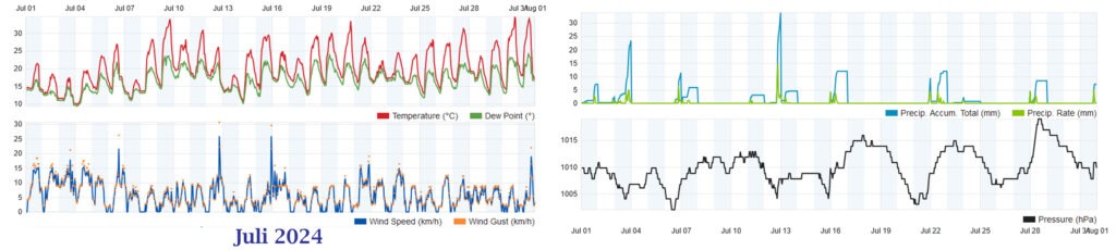 Wetterhistorie Juli 2024