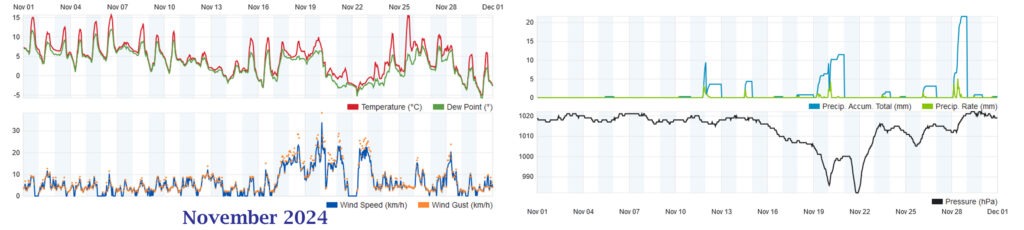 Wetterhistorie November 2024