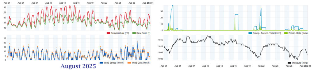Wetterhistorie August 2025